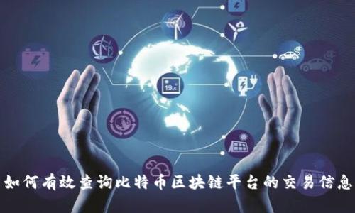 如何有效查询比特币区块链平台的交易信息